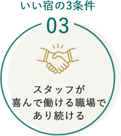 いい宿の3条件 03 スタッフが喜んで働ける職場であり続ける